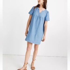 Madewell Denim Popover Swing Dress, size S, good used condition
